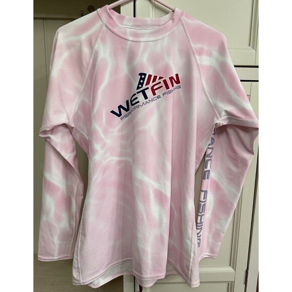 WETFIN Performance Fishing Long Sleeve Shirt Open Water Color Pink Microfiber XL - Picture 1 of 5